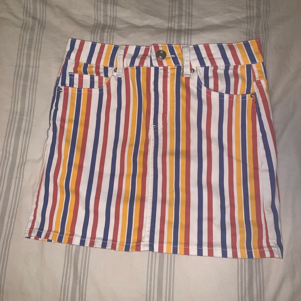 🌴Striped Mini Skirt